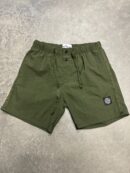 Stone Island zwembroek nylon | donkergroen compas logo
