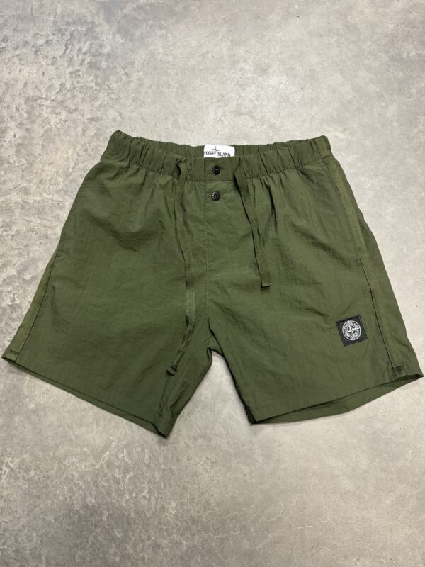 Stone Island zwembroek nylon | donkergroen compas logo