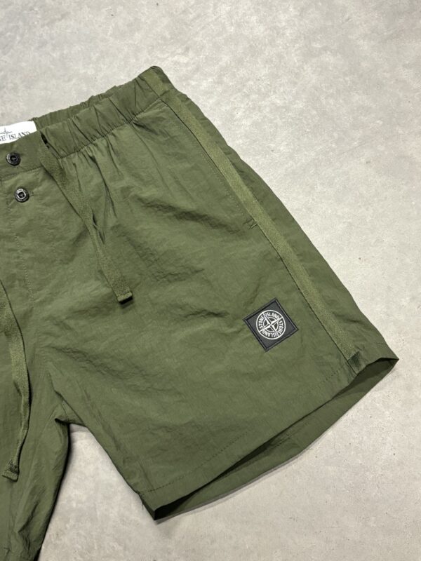 Stone Island zwembroek nylon | donkergroen compas logo - Afbeelding 2
