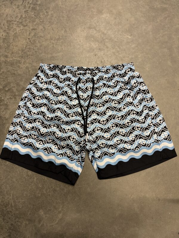 Casablanca zwembroek | zwart/babyblauw