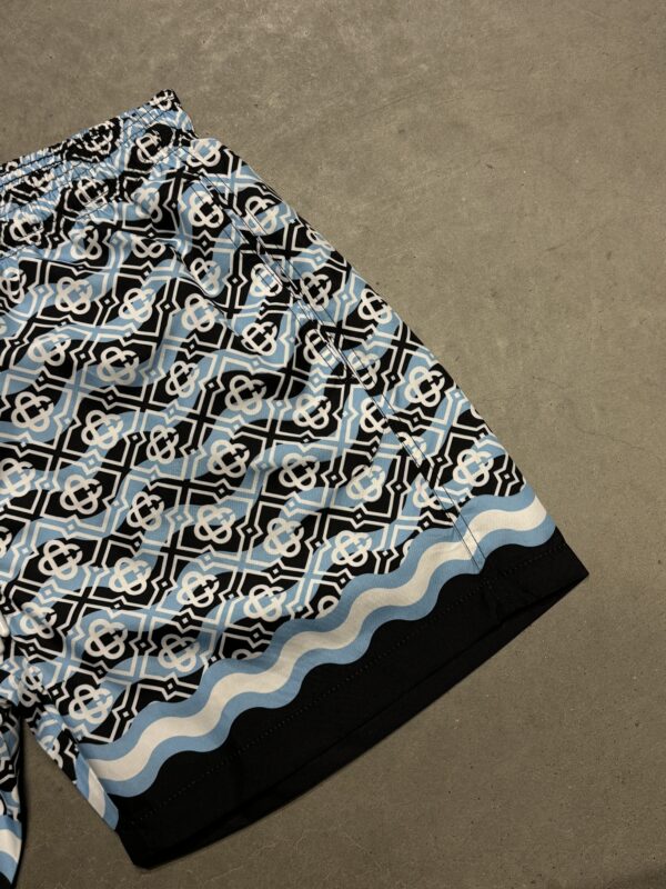 Casablanca zwembroek | zwart/babyblauw - Afbeelding 2