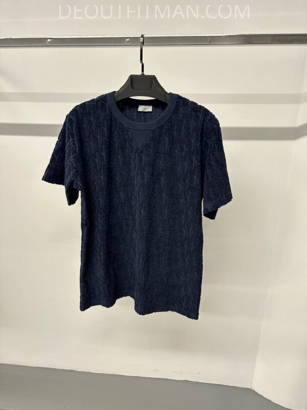 Dior badstof T-shirt | donkerblauw