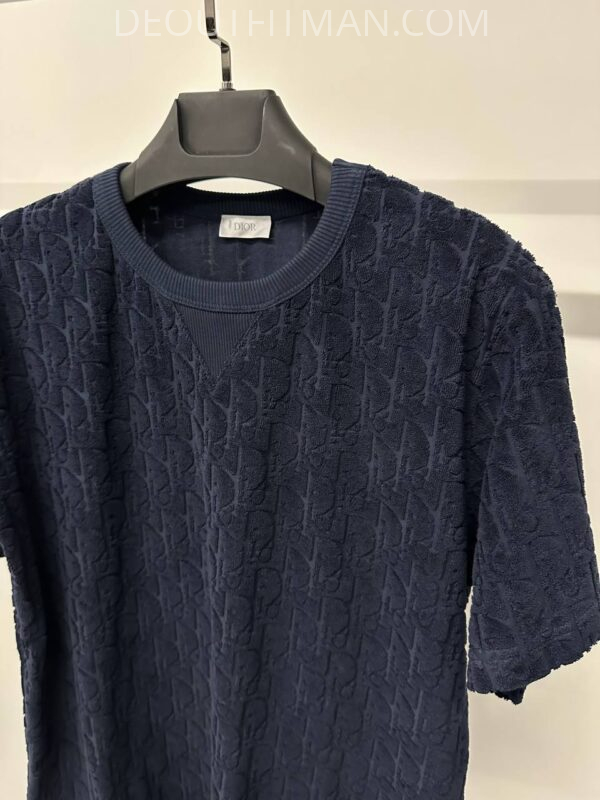 Dior badstof T-shirt | donkerblauw - Afbeelding 2