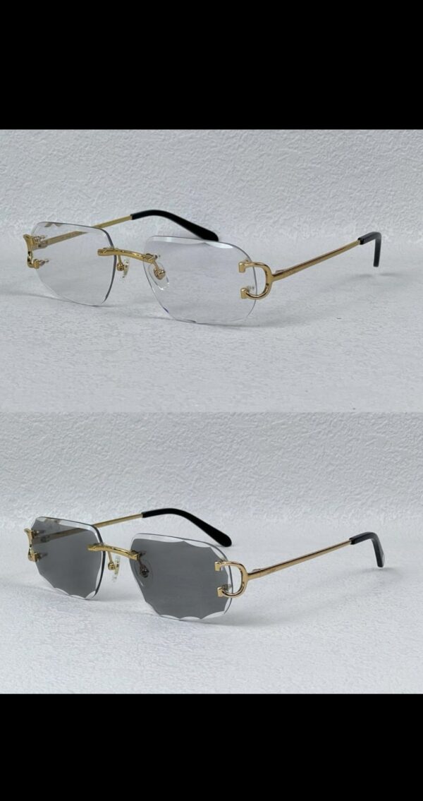 Cartier glasses colour changing | gold / black