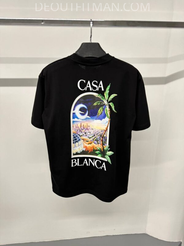 Casablanca T-shirt | moon zwart - Afbeelding 2