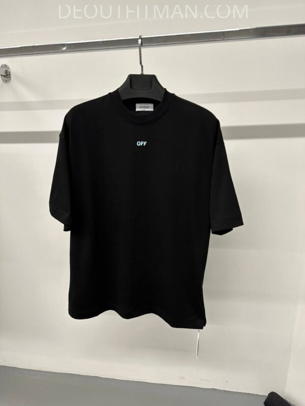 OFF-white T-shirt | cross back babyblauw
