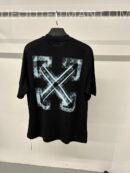 OFF-white T-shirt | cross back babyblauw