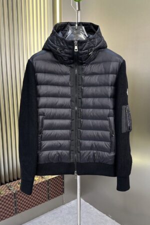 Moncler padded zip-up cardigan | zwart