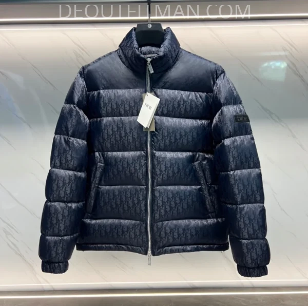 Dior winterjas | Oblique motief (Marine Blauw)
