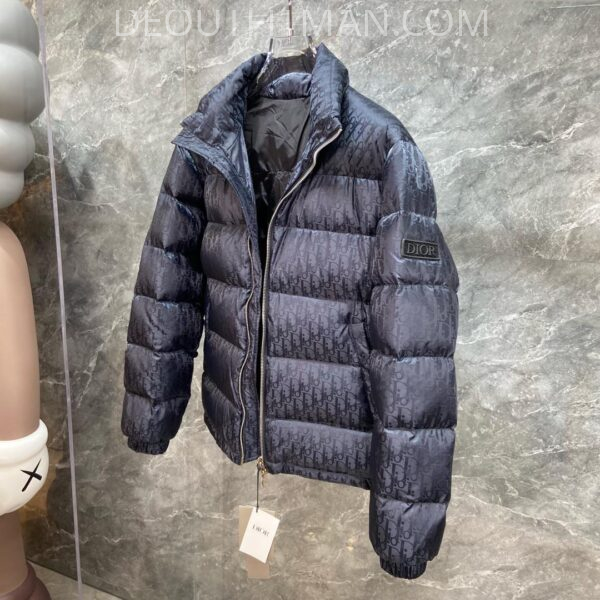 Dior winterjas | Oblique motief (Marine Blauw) - Afbeelding 2