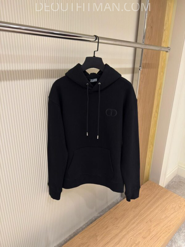 CD Hoodie | geborduurde logo (zwart)