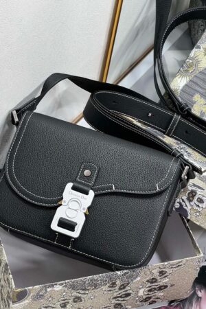 CD Saddle bag | black calfskin