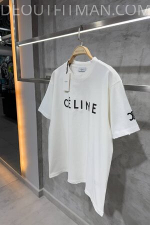 Céline T-shirt | Regular Logo (Wit)