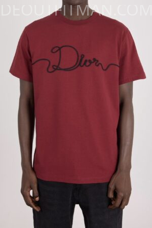 Dior T-shirt | signature bordeau