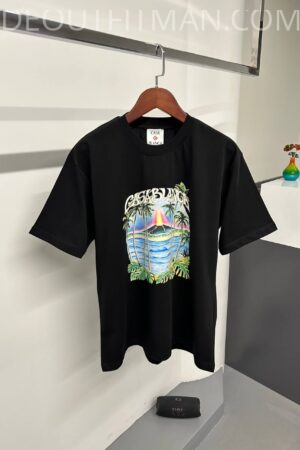 Casablanca T-shirt | Zwart ‘Tree Tropical’