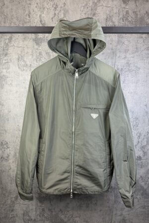 Prada nylon windbreaker | olive green