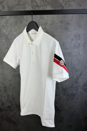 Moncler Polo | wit ‘gestreepte mouw’