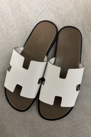 Hermes Izmir sandalen | blanc / ètoupe